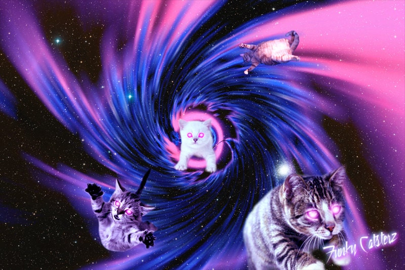 The Time Tunnel - 16x24 Cat Poster