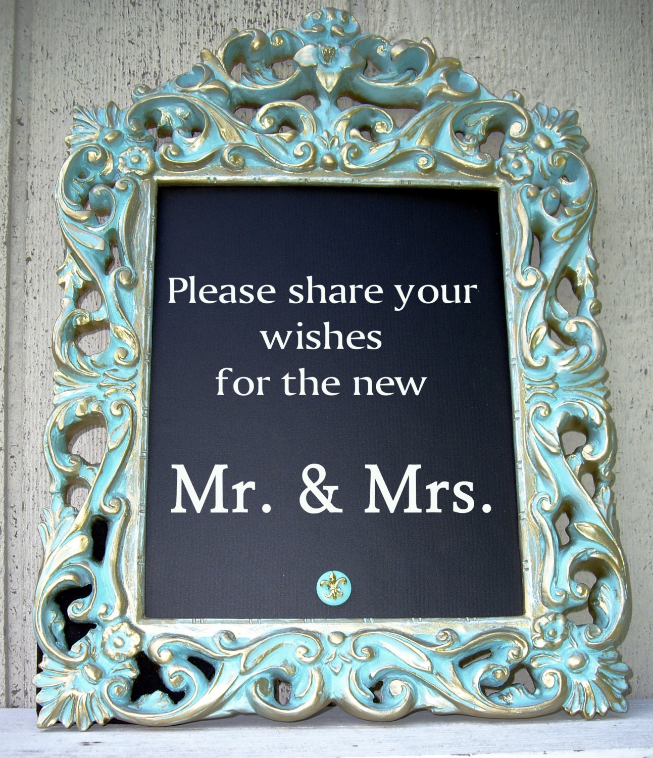 CHALKBOARD WEDDING SIGN- Vintage Inspired  Baroque Style Magnetic Chalk Board-Kitchen, Wedding Table Numbers- Office - great gift Idea