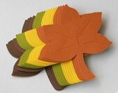 Maple Leaves 4 colors Set of 16 - Handmade die cuts, tags, and paper crafting supplies by UniquesStashNStuff