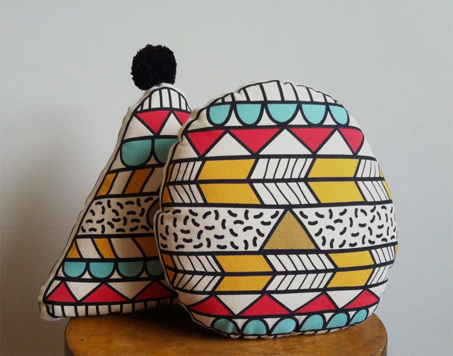 The Cosmic Pillows screenprinted decorative pillows