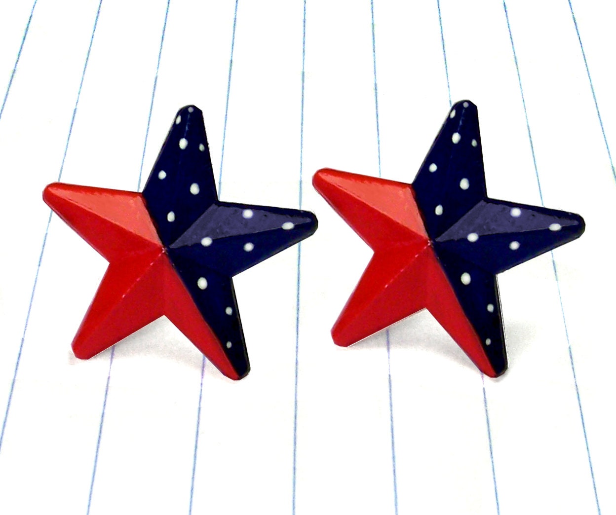4th of july earrings - 4th of july studs - 4th of july jewelry - july 4th - red white blue - star earrings - star studs - star jewelry