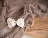 the Dune : Newborn Headband - Earth Brown Sand - Newborn Photo Prop - polka dots, halo, bow headband, head band, photography prop