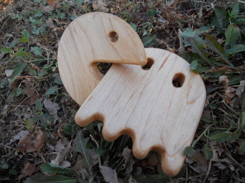 Pac-Man & Ghost Maple Teethers