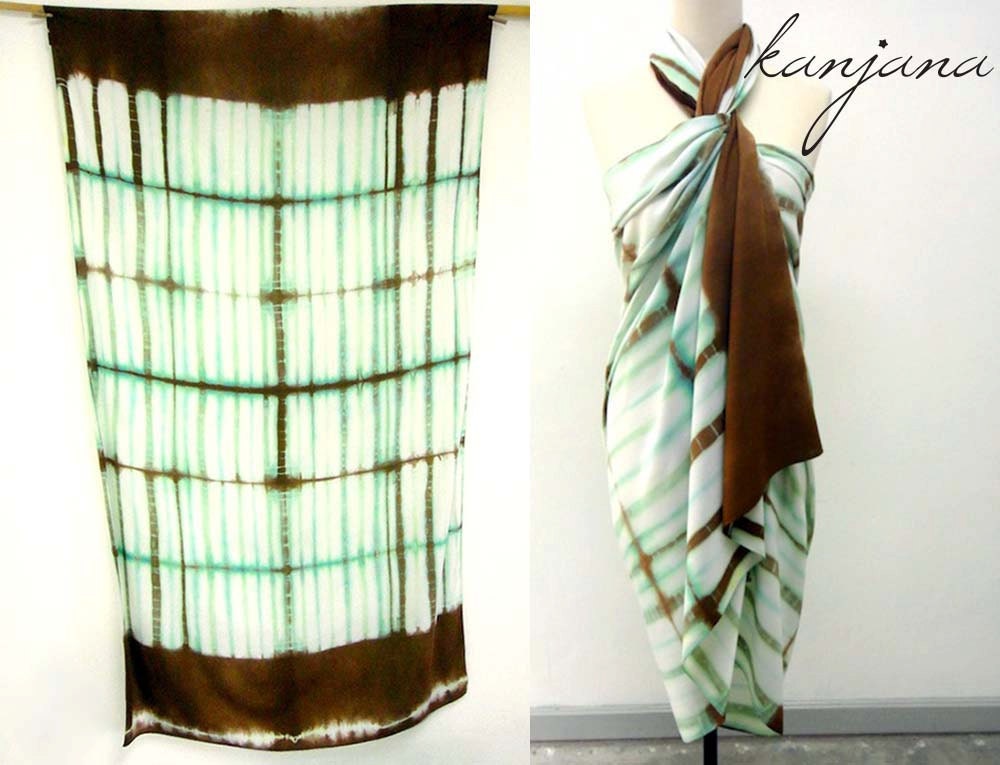Bamboo Shibori tie dye beach sarong