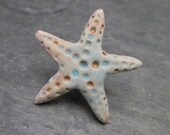 Starfish- handmade ceramic starfish pendant bead 3339