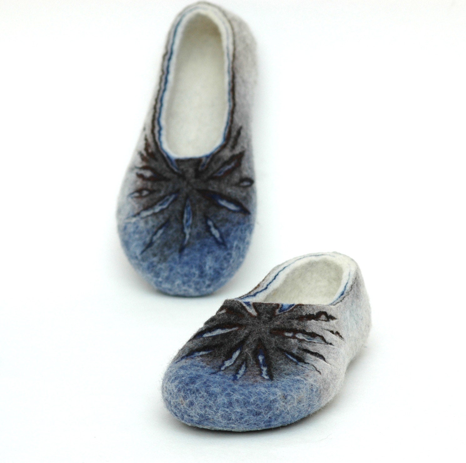 Felted slippers Frozen suns for Her