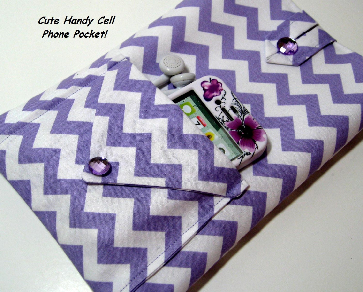 iPad cover iPad Mini case Nook Kindle sleeve ereader cover Chevron in Purple Secret Pocket