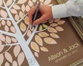 Wedding Guest Book Alternative - The Wishwik Tree - A Peachwik Interactive Art Print - 100 guest sign in
