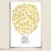 Wedding Guest Book Alternative - The Signature Housewik - A Peachwik Personalized Print - 200 guest sign in - Balloons & Floating House