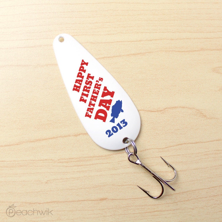 First Father's Day Fishing Lure - Happy First Father's Day for the fisherman - Gift For Dad - Gone fishing - By Peachwik - FL25