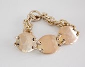 Vintage Mexican Silver Triple Panel ID Bracelet