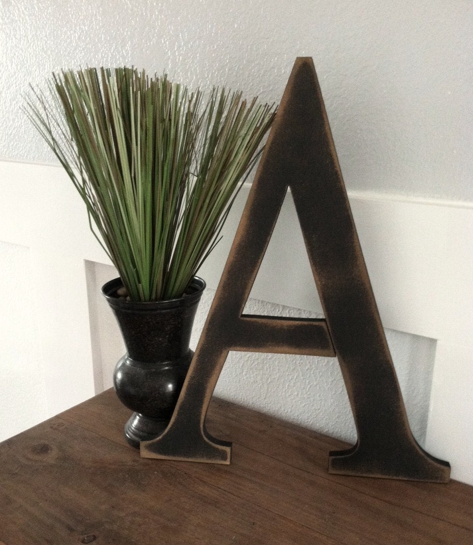 Rustic Black Wooden letters