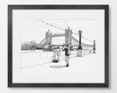 Tower Bridge fine art print 11.8 x 8.2 "