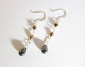 Swarovski Crystal Aurum 2X Bronze Teardrop Dangle Earrings