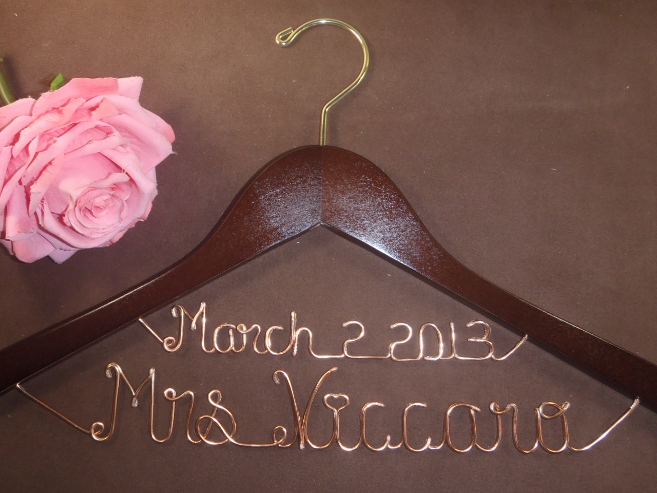 Hanger with Date, Personalized Custom Bridal Hanger, Brides Hanger, Bride, Name Hanger, Wedding Hanger, Personalized Bridal Gift