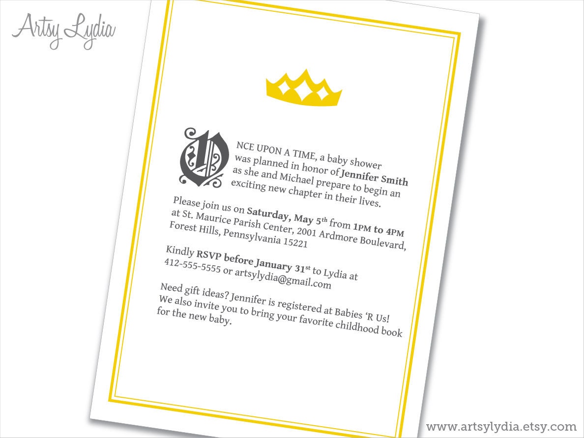 Once Upon a Time Invitation: DIY Party Printable