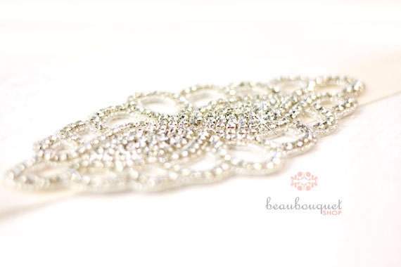 Bridal Sash  Bridal Beaded Rhinestone Sash Wedding Sash