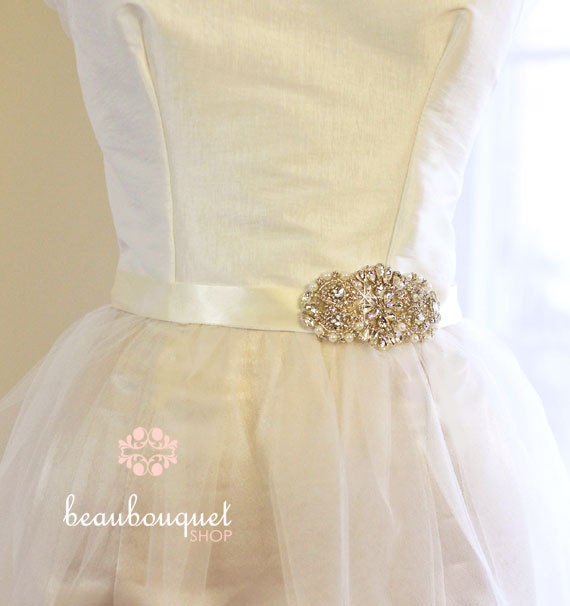 Crystal Bridal Sash Rhinestone Sash Wedding Dress Rhinestone Bridal Sash