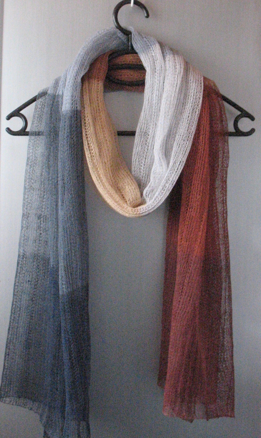 Linen Scarf Shawl Wrap Stole Beige Brown Gray White Multicolored, Light, Transparent. . .