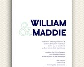 DIY Printable Big Ampersand Wedding Invitation Suite with RSVP