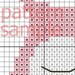 Pink Owl Heart  Cross Stitch  PDF Pattern