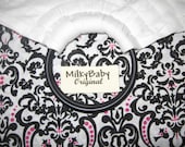 baby ring sling toddler  natural  base damask pink dot  tail  or choose any solid color very lightweight