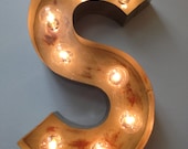 carnival letters light fixture marquee light fixture metal 24" tall letter for one letter
