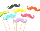 Tropical Colored Photo Booth Props  - 7 piece set - Photobooth Props Party Props - Summer Fun Photo Props