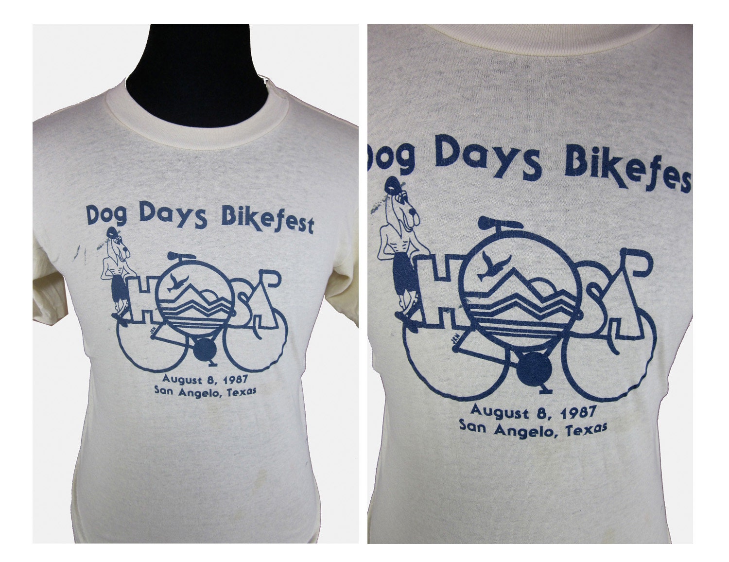 Thrashed 80s Paper Thin Bike Fest T Shirt - Small