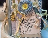 Wedding Planner pre-made mixed-media journal smashbook handcrafted by Lisa Rice one of a kind  READY to SHIP