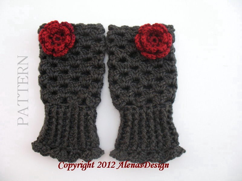 PDF Instant Download - Crochet Pattern 069 -  Fingerless Gloves - Mary - Toddler, Child, Teen/Adult & Adult sizes