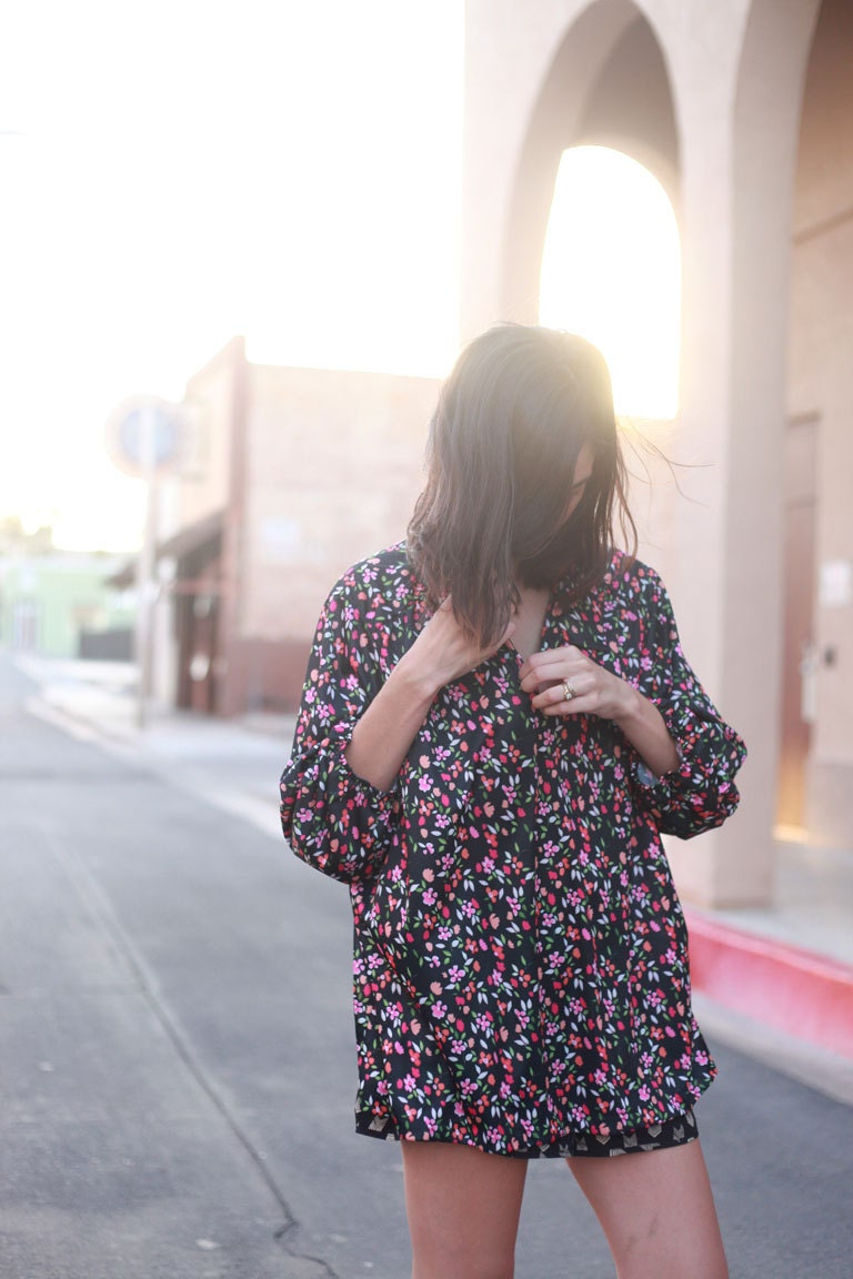 floral tunic blouse