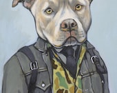 Jake -8.5 x 11 -Matte Print  - Dogs In Clothes by Heather Mattoon