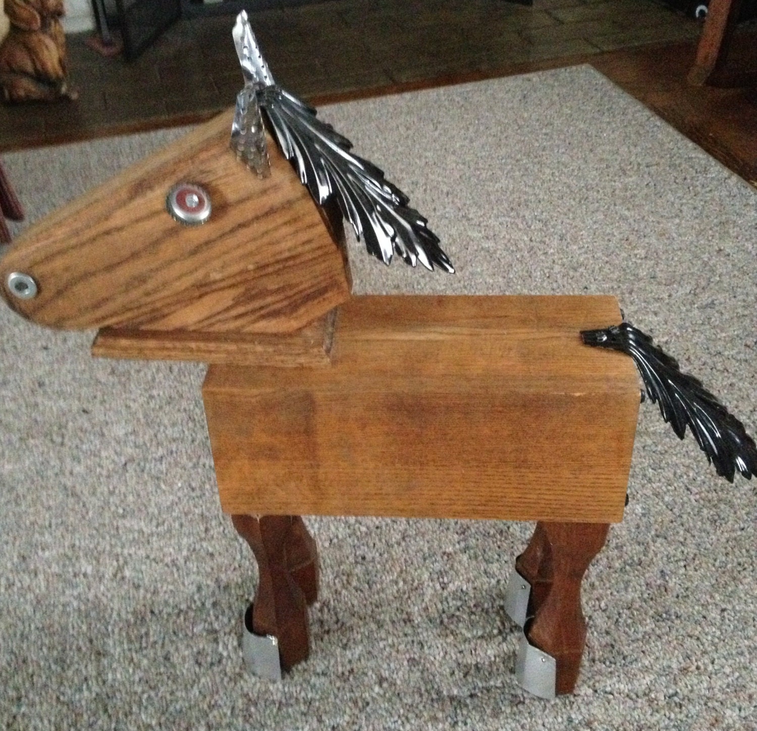 Horse Sculpture Made From Recycled Found Objects