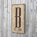 Burlap Personalized Monogram Family Sign, Established Sign, Initial Sign, Burlap Wall Art with Established Date