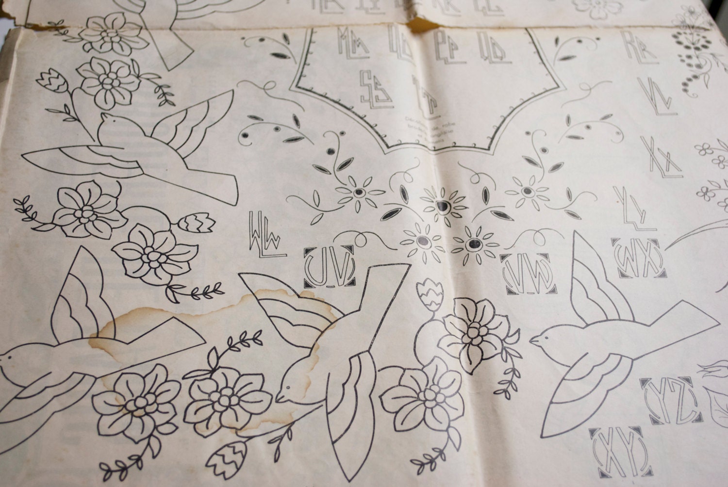 Vintage french embroidery magazine - vintage embroidery patterns