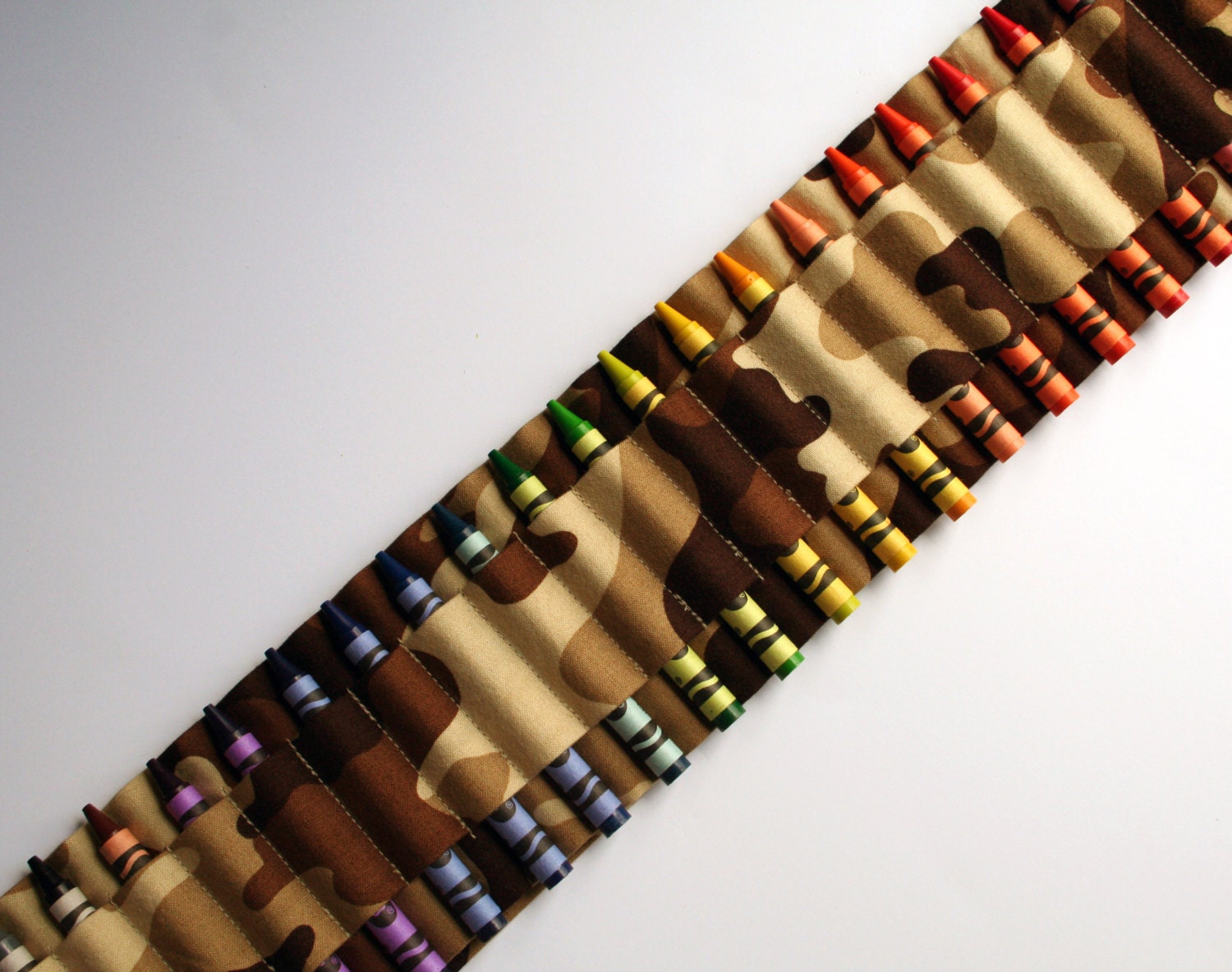 crayon ammo belt for kids -- brown camouflage