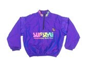 Iridescent 90s Surf Style Body Wear Windbreaker - M