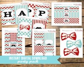 INSTANT DOWNLOAD Little Man Mustache Birthday or Baby Shower Collection Il_170x135