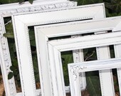 One 8x10 Shabby Chic Vintage White Hand Painted Distressed Frame Made To Order