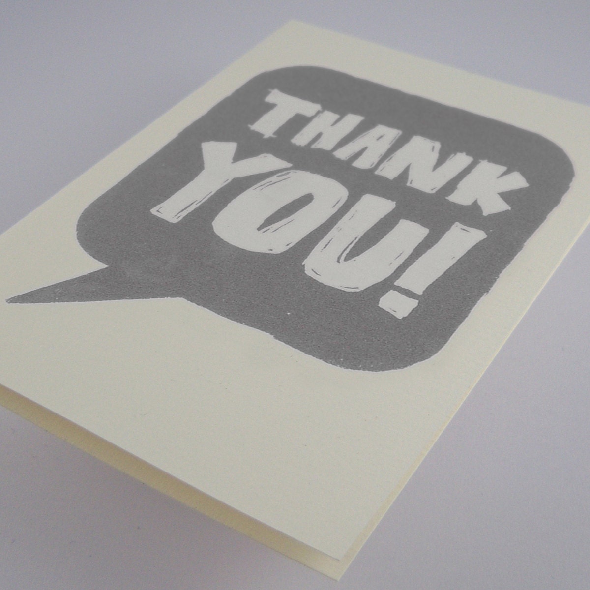 Thank You Card Silver Screenprint