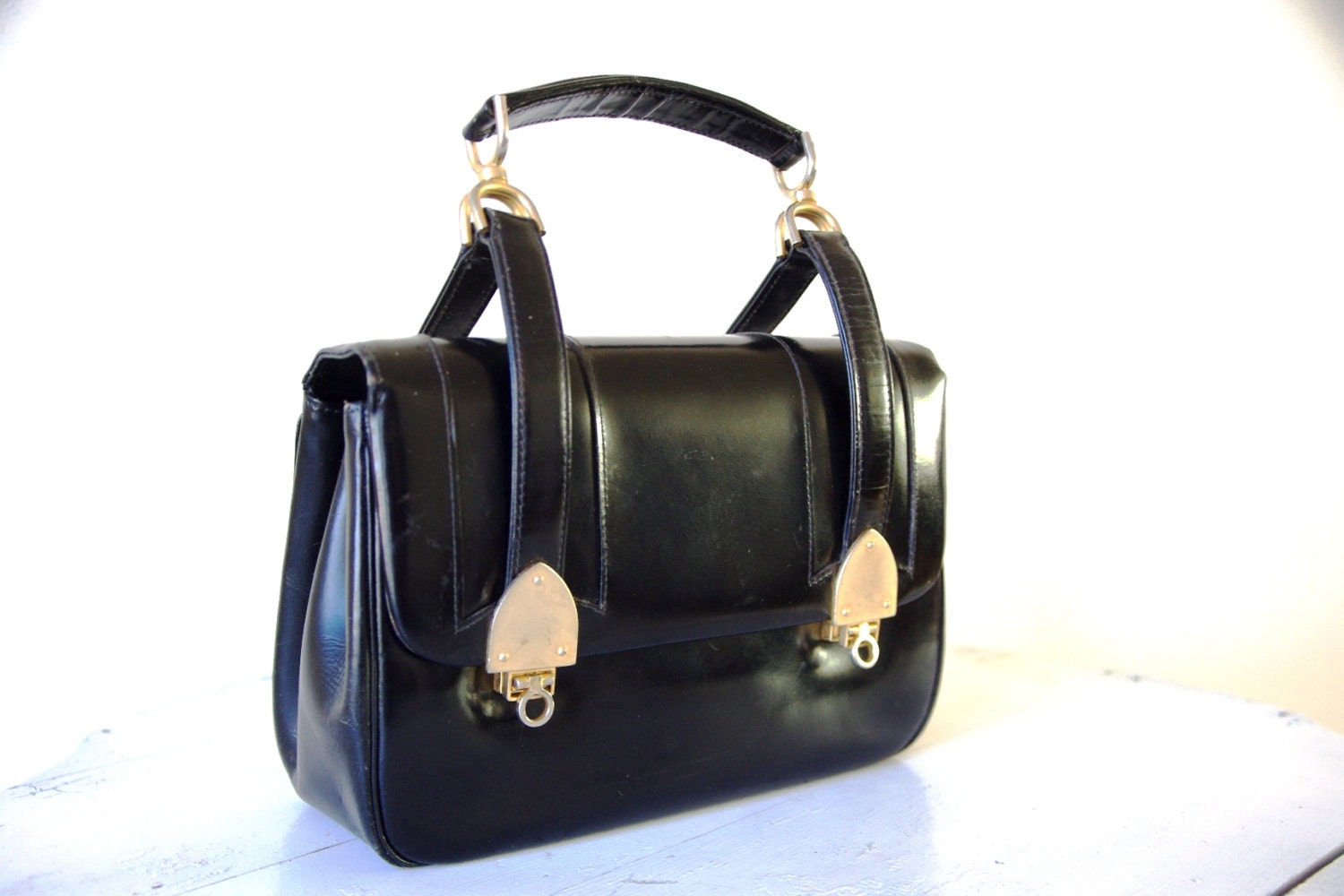 Vintage 1960s Mod Satchel Purse