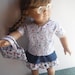 Patriotic Doll Clothes American Girl Stars Ruffle Skirt and Sparkly Top