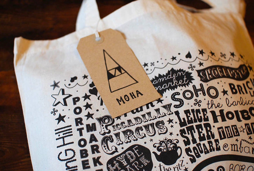 I Love You London - Black Reverse - Cotton Bag