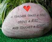 Gift for Teacher - Engraved Garden Stone with Inspirational message