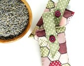 Lavender Flowers Scented Sachet Hanging Geometric Patchwork Pair