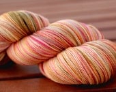 Laceweight yarn - OOAK hand-dyed 80/20 SW Merino/Silk - Spam - "Give A Little Gasp"