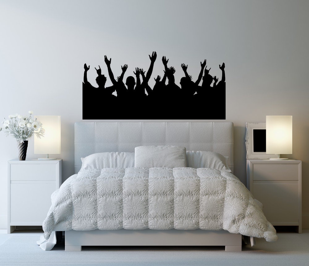 Crowd, Concert, Event, Fight, Audience - Vinyl, Decal, Sticker, Wall, Home, Office, Boy's Bedroom Decor