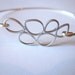 Silver Teardrop Circle Bangle Delicate Bracelet Silver Charm - Stackable Bangle Bracelet - Bridesmaid Gift - Gift under 15