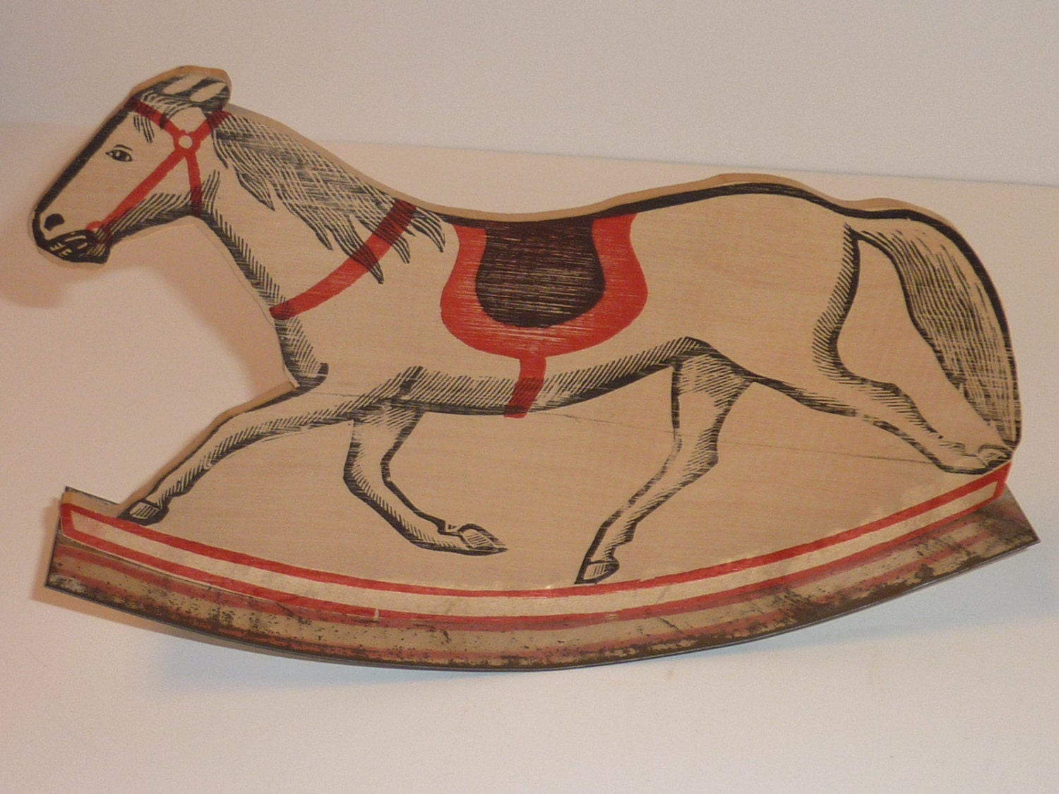 Antique Rocking Horse Decorative Collectible Toy
